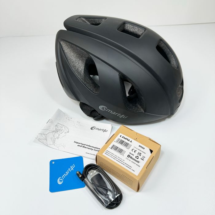 Захисний шолом Smart4u R55 (L) Black (58-62см), акустика, мікрофон, сигнали поворотів та стопів, додаток, пульт BR80 (ZHLIV-000R55-5340)