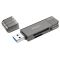 USB-хаб HOCO HB39 USB/Type-C 3.0 high-speed card reader Metal Gray (6942007604819)