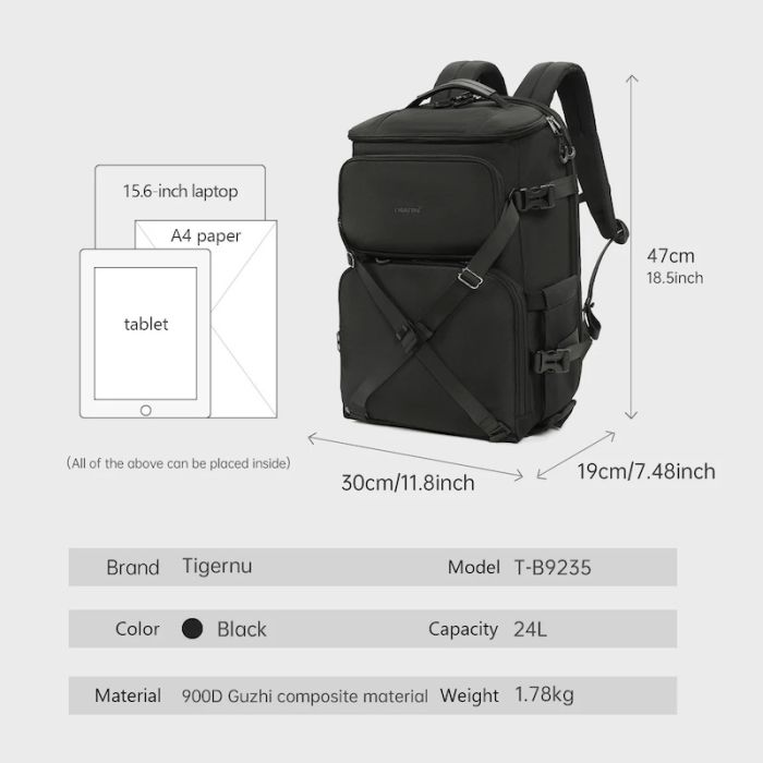 Рюкзак Tigernu T-B9235 15.6" Black (T-B9235Black)