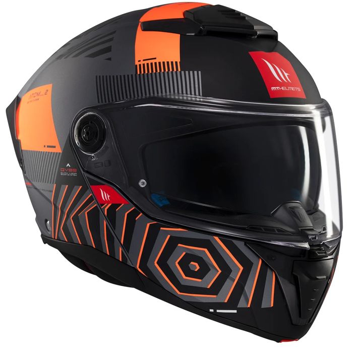 Мотошолом MT ATOM 2 SV STRANGE C4 Matt Orange XL