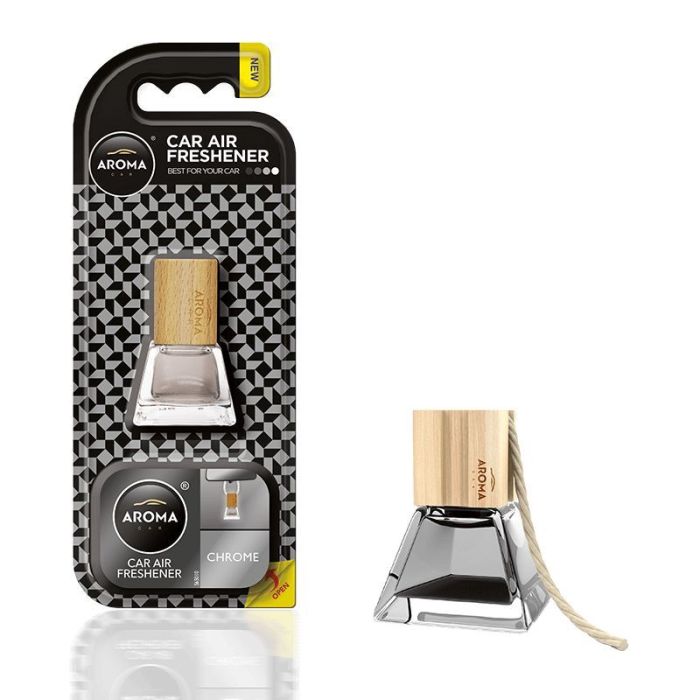 Автомобильный ароматизатор Aroma Car Prestige Wood Chrome для салона авто (83542)
