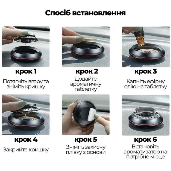 Ароматизатор на солнечной батарее пахучка Sun Drive с запахом Ocean (XX-002-2)