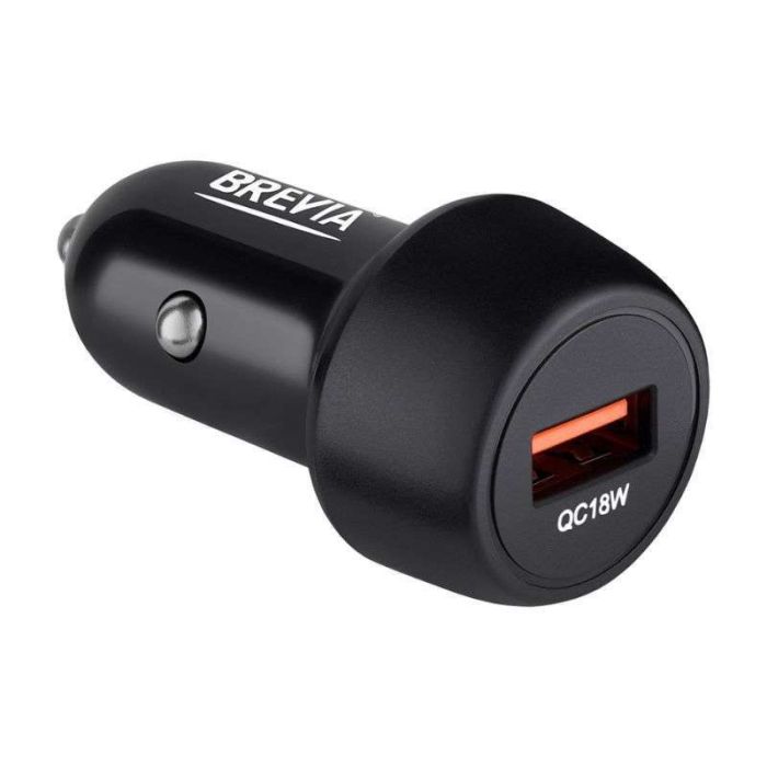 Зарядное устройство для авто BREVIA ePower SingleDrive 18W USB-A черный для авто (46018UB)