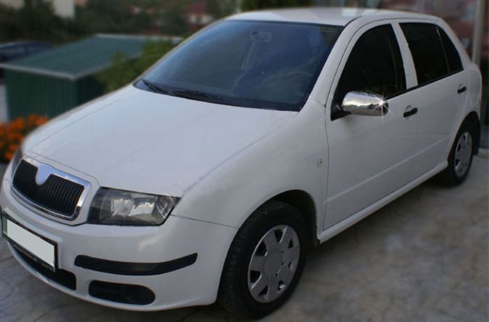 Накладки на Зеркала 2006-2026 (2 шт, Нержавейка) для Skoda Fabia