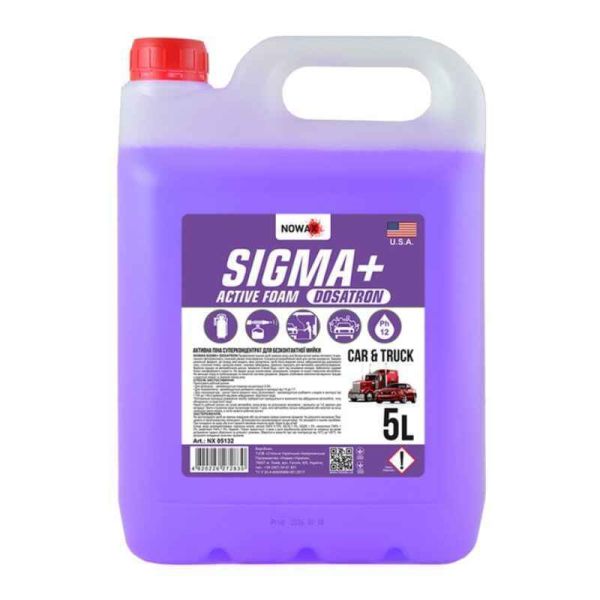 Концентрированная активная пена для бесконтактной автомойки 5л Nowax SIGMA Plus (NX05132)
