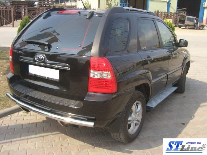 Задняя дуга AK002 (нерж. сталь) для Kia Sportage 2004-2010 гг