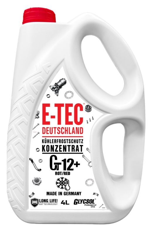 Антифриз концентрат E-TEC Gt12+ Glycsol червоний (каністра п/е) 4л