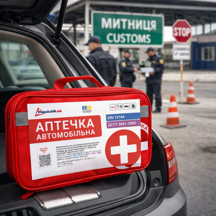 Аптечка медична автомобільна  згідно ТУ ( DIN 13164+ДСТУ 3961-2000 зміна 2)
