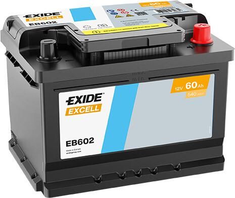 Автомобільний акумулятор EXIDE Excell 6СТ-60Ah АзЕ (-/+) 540A (EN)
