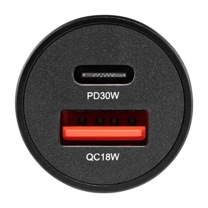 Зарядное устройство для авто Brevia ePower DualMetal 48Вт 1xUSB-C 1xUSB-A черный (46248CAB)