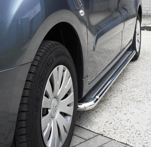 Боковые Подножки Premium (2 шт., Нержавейка) d60 для Citroen Berlingo 2008-2018 гг
