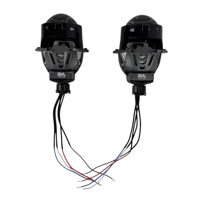 Bi-LED линзы 3.0 X8 EA Light X 60/70W 6000K Blue Lens, двойной рефлектор ближний/дальний свет