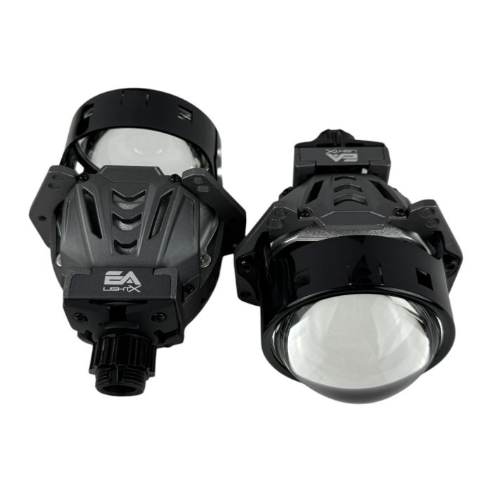 Bi-LED линзы 3.0 X8 EA Light X 60/70W 6000K Blue Lens, двойной рефлектор ближний/дальний свет