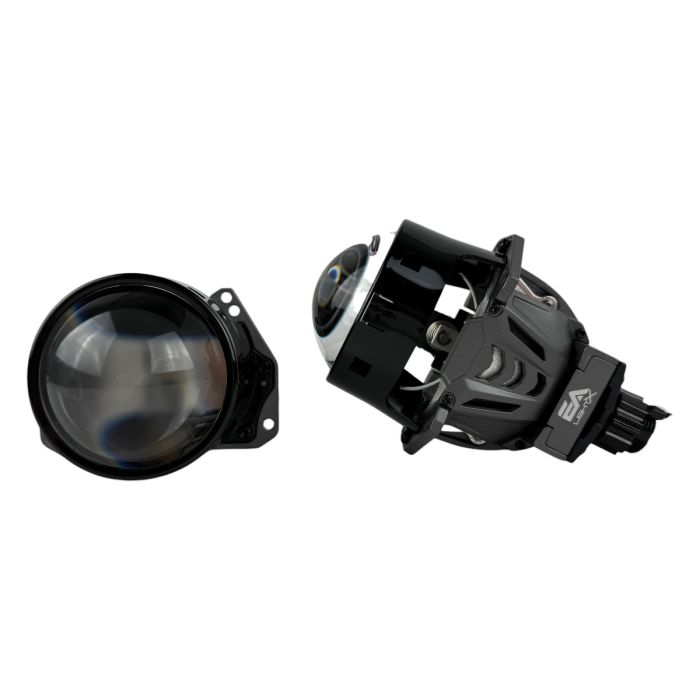 Bi-LED линзы 3.0 X8 EA Light X 60/70W 6000K Blue Lens, двойной рефлектор ближний/дальний свет