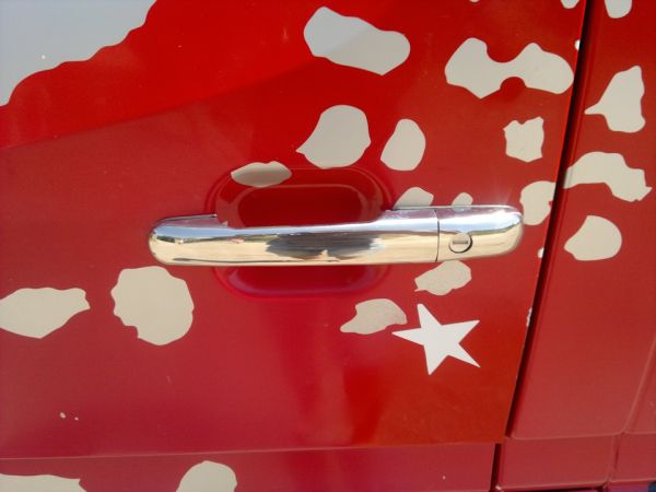 Хромированные Накладки на Ручки Дверей (4 шт, Нержавейка) OmsaLine - Итальянская Нержавеющая Сталь для Mercedes Sprinter W901/902/903/904/905 1995-2006 гг