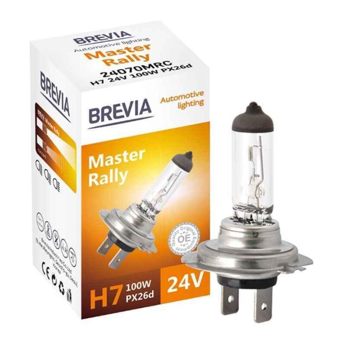 Галогеновая автолампа H7 Brevia Master Rally 24V (24070MRC)