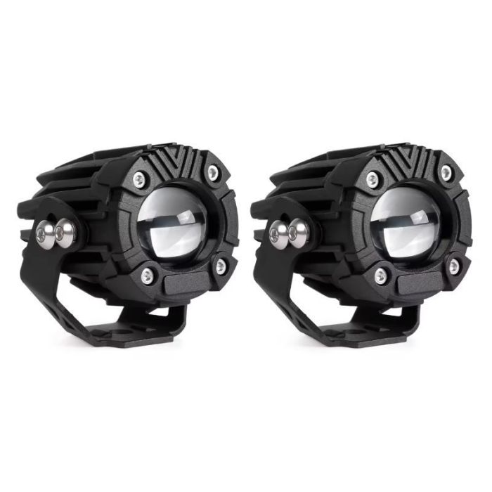 Светодиодные двухцветные линзы для мотоцикла Carlamp 20W 1500 1700Lm 3500 4500K 2шт (MT20-2)