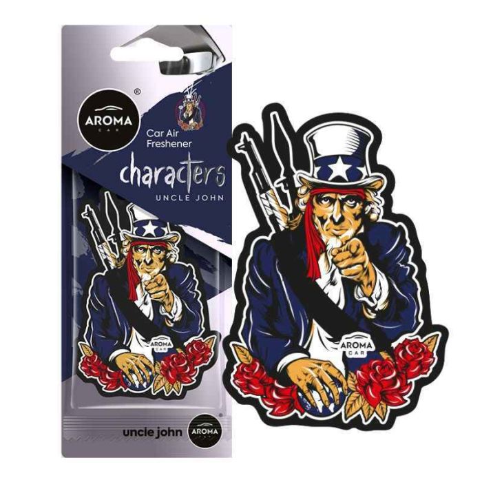 Сухой ароматизатор для авто Aroma Car Cellulose Characters Uncle John для салона автомобиля (12048)