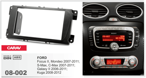 Переходная рамка Ford Focus, Mondeo, S-Max, C-Max, Galaxy, Kuga Carav 08-002