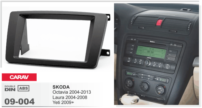 Переходная рамка Skoda Octavia, Yeti, Laura Carav 09-004
