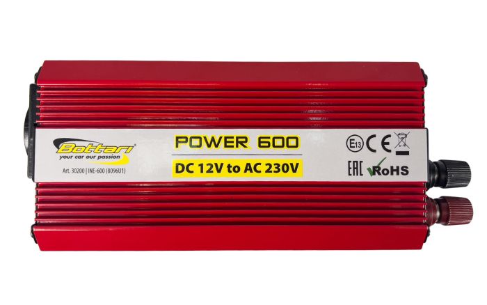 Інвертор 12в 220в 600W "POWER-600" автомобільний