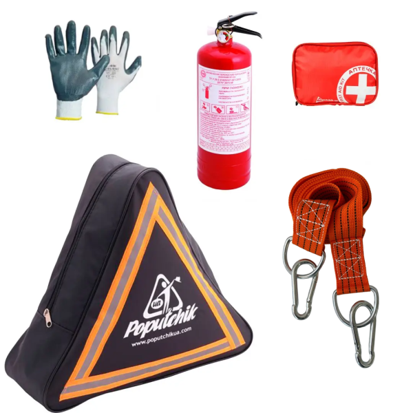 Набір автомобіліста Дорожній Стандарт трикутна сумка чорна 01-013-У