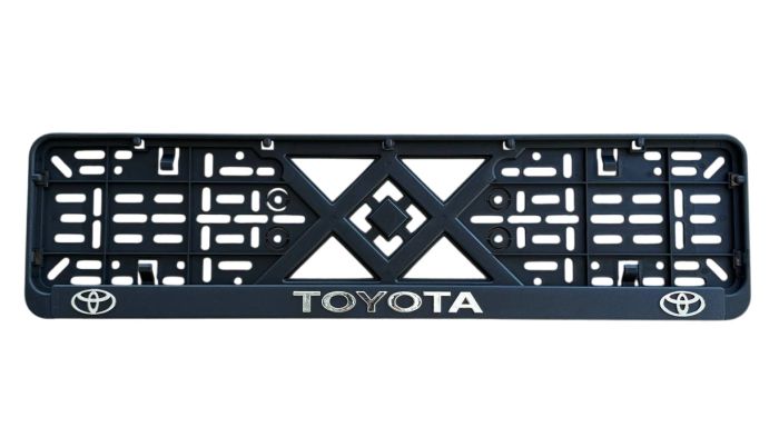 Рамка номерного знаку пластик з об'ємними літерами Toyota 52х13,5х2 см (2шт)