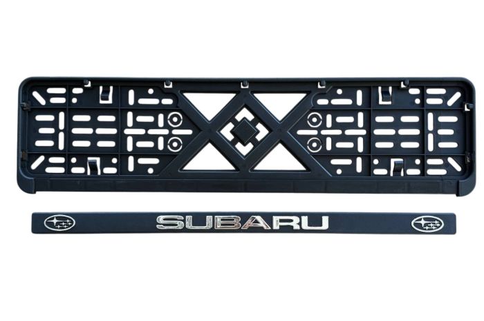 Рамка номерного знаку з об'ємними літерами Subaru 52х13,5х2 см (2шт)