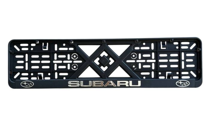 Рамка номерного знаку з об'ємними літерами Subaru 52х13,5х2 см (2шт)