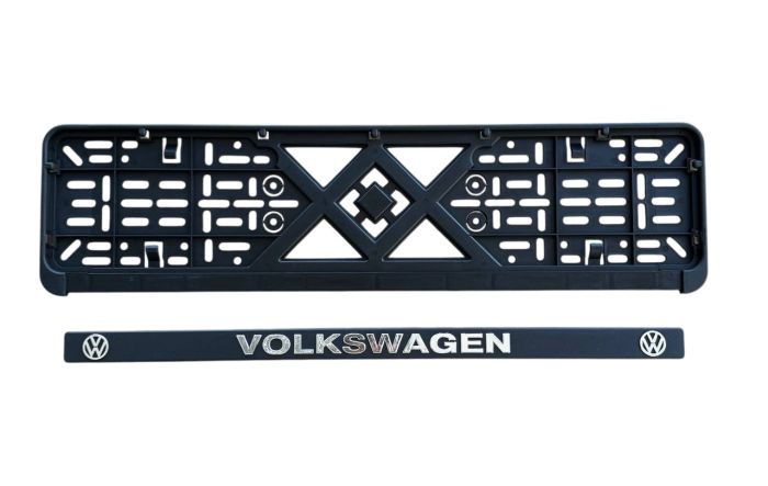 Рамка номерного знаку з об'ємними літерами Volkswagen 52х13,5х2 см (2шт)