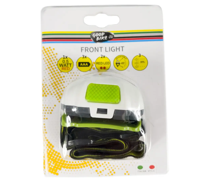 Ліхтар налобний світлодіодний на батарейках 3 LED "GOOD BIKE" 3 режими (92307-IS)