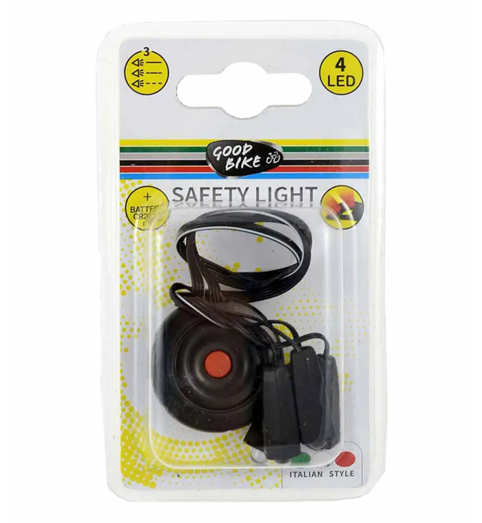 Ліхтар велосипедний 4 LED лампочки "HELMET" на велошолом (88305-IS)