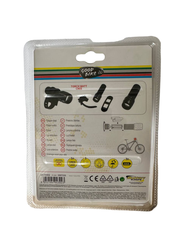 Ліхтар світлодіодний на батарейках 1xCree LED "GOOD BIKE" 3 режима (94302-IS)