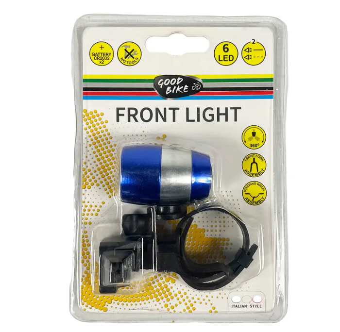 Ліхтарик на батарейках світлодіодний 6 LED "ANT" синій (92316B-IS)