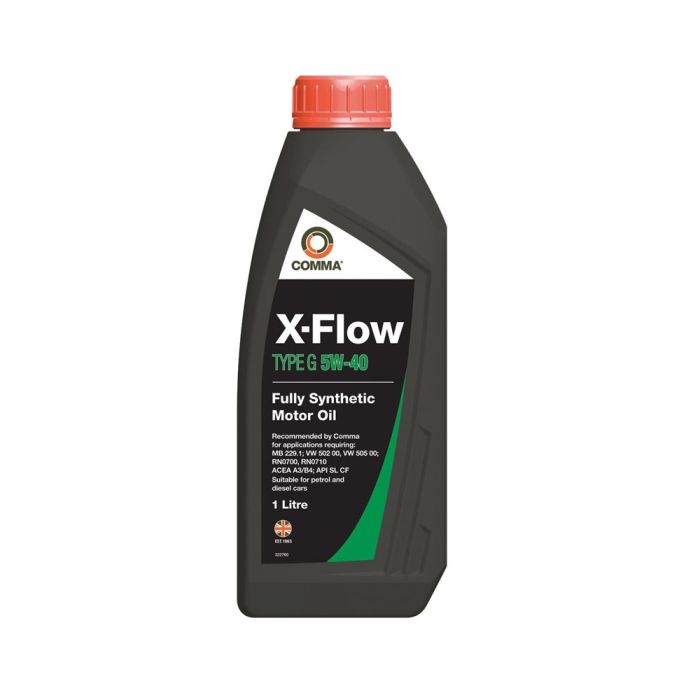 Моторное масло Comma X-FLOW TYPE G 5W40 API SL CF ACEA A3 B4 для легковых автомобилей 1л (XFG1L)
