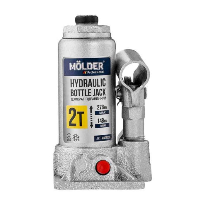 Гидравлический бутылочный домкрат 2 тонны Molder 148-278 мм для авто в коробке (MA29020)