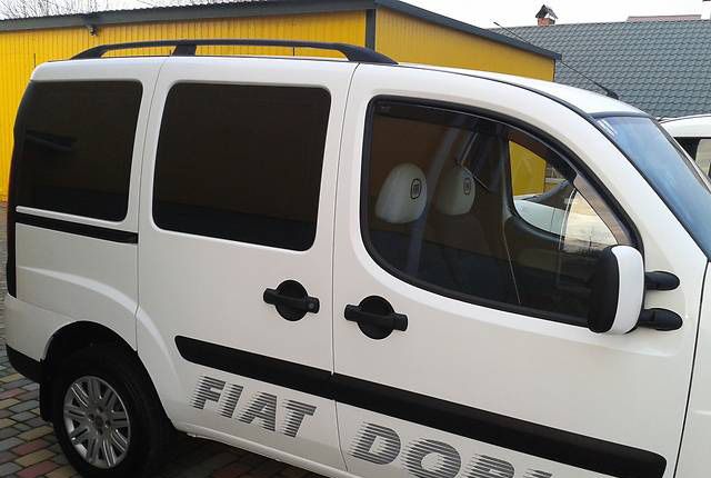 Черные рейлинги Пластиковые ножки для Fiat Doblo I 2001-2005 гг