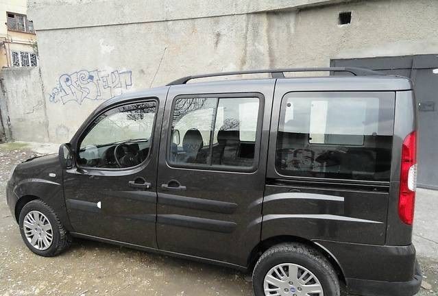 Черные рейлинги Пластиковые ножки для Fiat Doblo I 2001-2005 гг