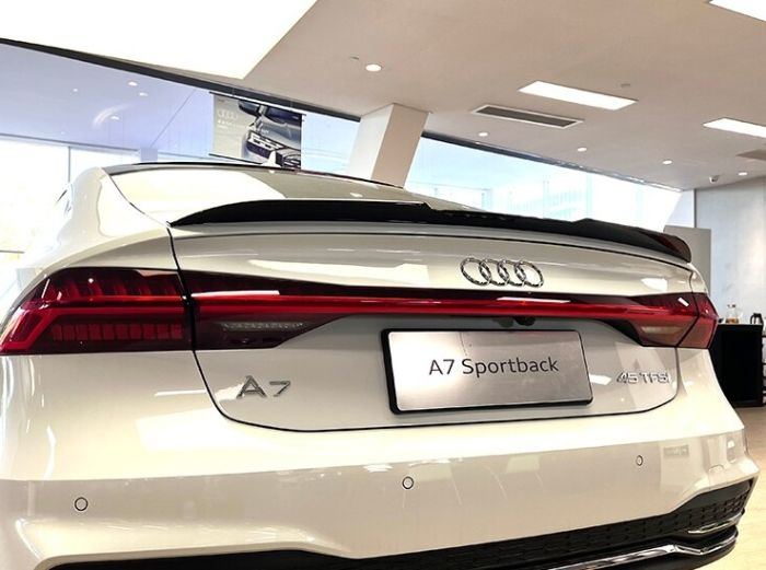 Cпойлер багажника Audi A7 S7 RS7 черный глянцевый ABS-пластик (2019-...)