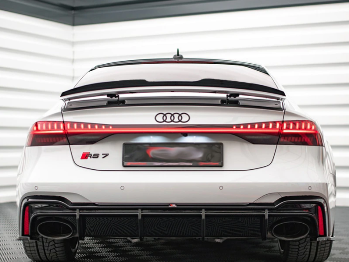 Cпойлер багажника Audi A7 S7 RS7 черный глянцевый ABS-пластик (2019-...)