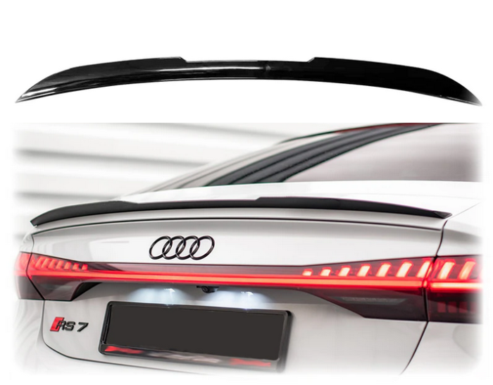 Cпойлер багажника Audi A7 S7 RS7 черный глянцевый ABS-пластик (2019-...)