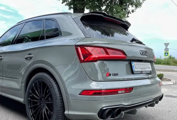 Cпойлер багажника Audi SQ5/Q5 S-line черный глянцевый ABS-пластик (2017-...)