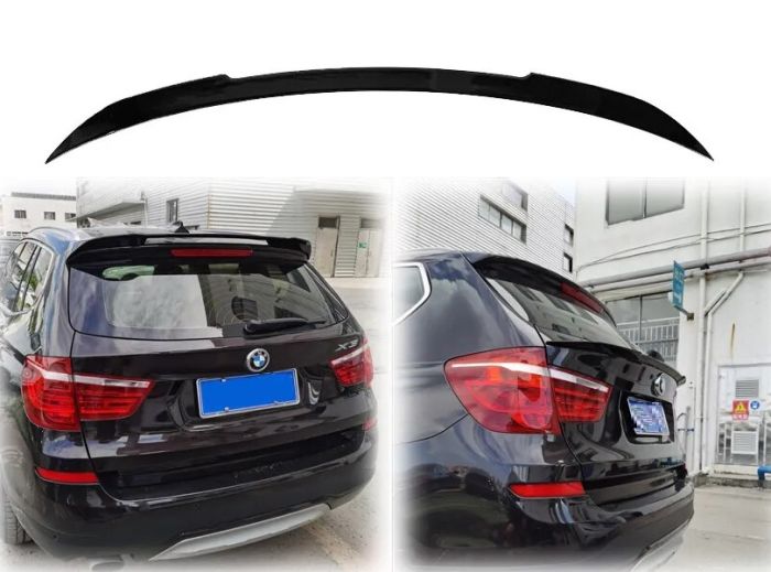 Cпойлер под стекло задней двери BMW X3 F25 черный глянцевый ABS-пластик