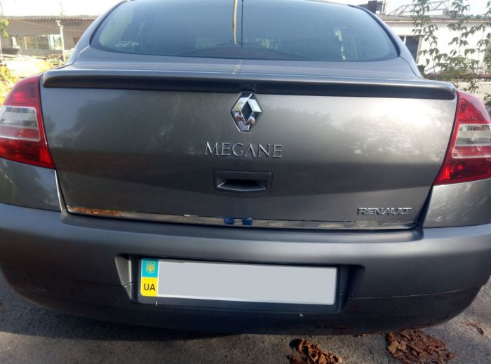 Накладка на багажник нержавейка SD, OmsaLine - Итальянская Нержавейка для Renault Megane II 2004-2009 гг