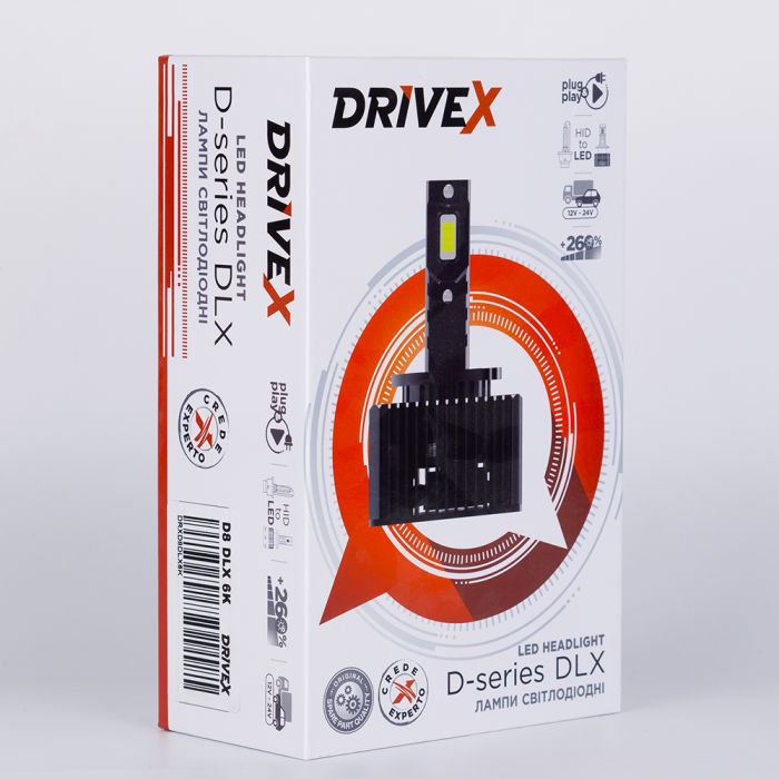 LED лампи автомобільні DriveX D8 DLX NEW series 50W 6000K CAN під штатний блок