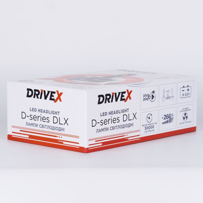 LED лампи автомобільні DriveX D8 DLX NEW series 50W 6000K CAN під штатний блок