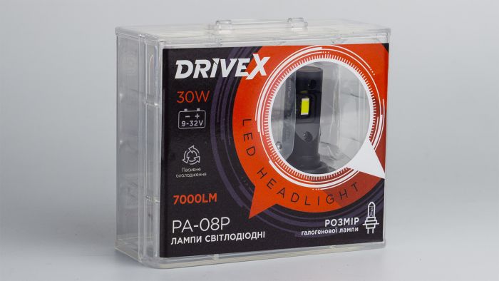 LED лампи автомобільні DriveX PA-08P H27 (880/881)  5500K 30W 9-32V 7000Lm LED