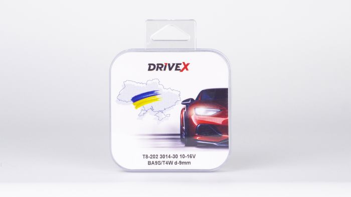 Світлодіоди в габаритні вогні. Підсвітку номера та салона DriveX T8-202 3014-30 10-16V BA9S/T4W d-9mm к-т.