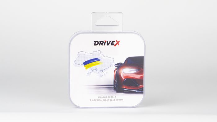 Світлодіоди в габаритні вогні. Підсвітку номера та салона DriveX T10-202 3030-6 9-48V CAN W5W base-10mm к-т.