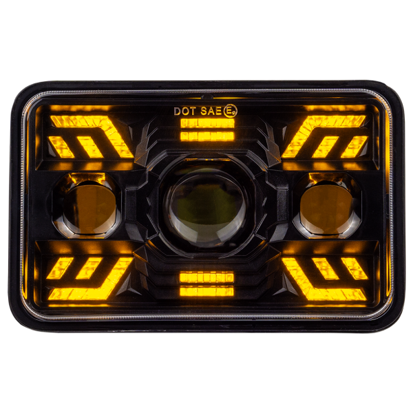 Фара протитуманна WL FOG-06 4x6" 26/46W H/L STM - DRL W+Y к-т.